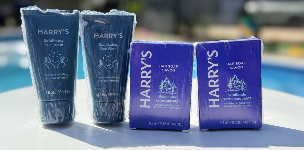Harry’s Grooming Travel Lot Face Wash 2oz x2 & Wildlands Bar Soap 4oz x2